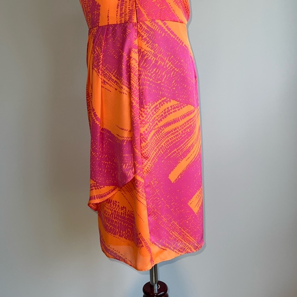Shoshanna - Acacia Flames One Shoulder Silk Cocktail Dress - BNWT - Picture 10 of 16